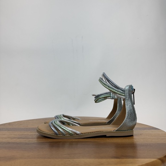 Big Kids Girls Nina Brianna Blue Metallic Strappy Casual Sandals Size 1 Y GUC - Picture 5 of 7